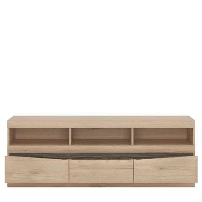 Kensington Wide 3 Drawer TV Unit in Oak