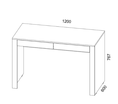 Canada Oak Effect and White Gloss Computer Desk