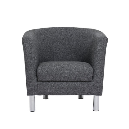 Contemporary Armchair with Chrome Legs - Cleveland Collection