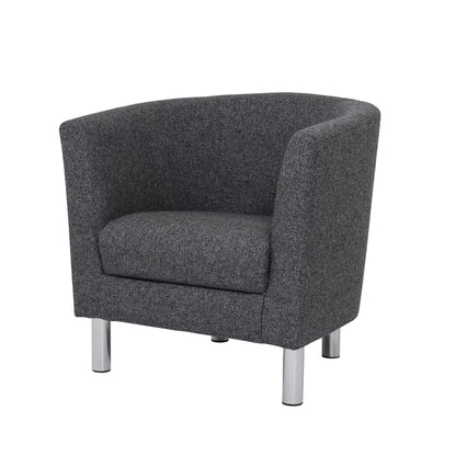 Contemporary Armchair with Chrome Legs - Cleveland Collection