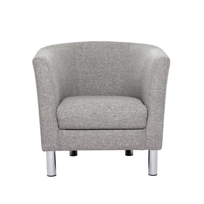 Contemporary Armchair with Chrome Legs - Cleveland Collection