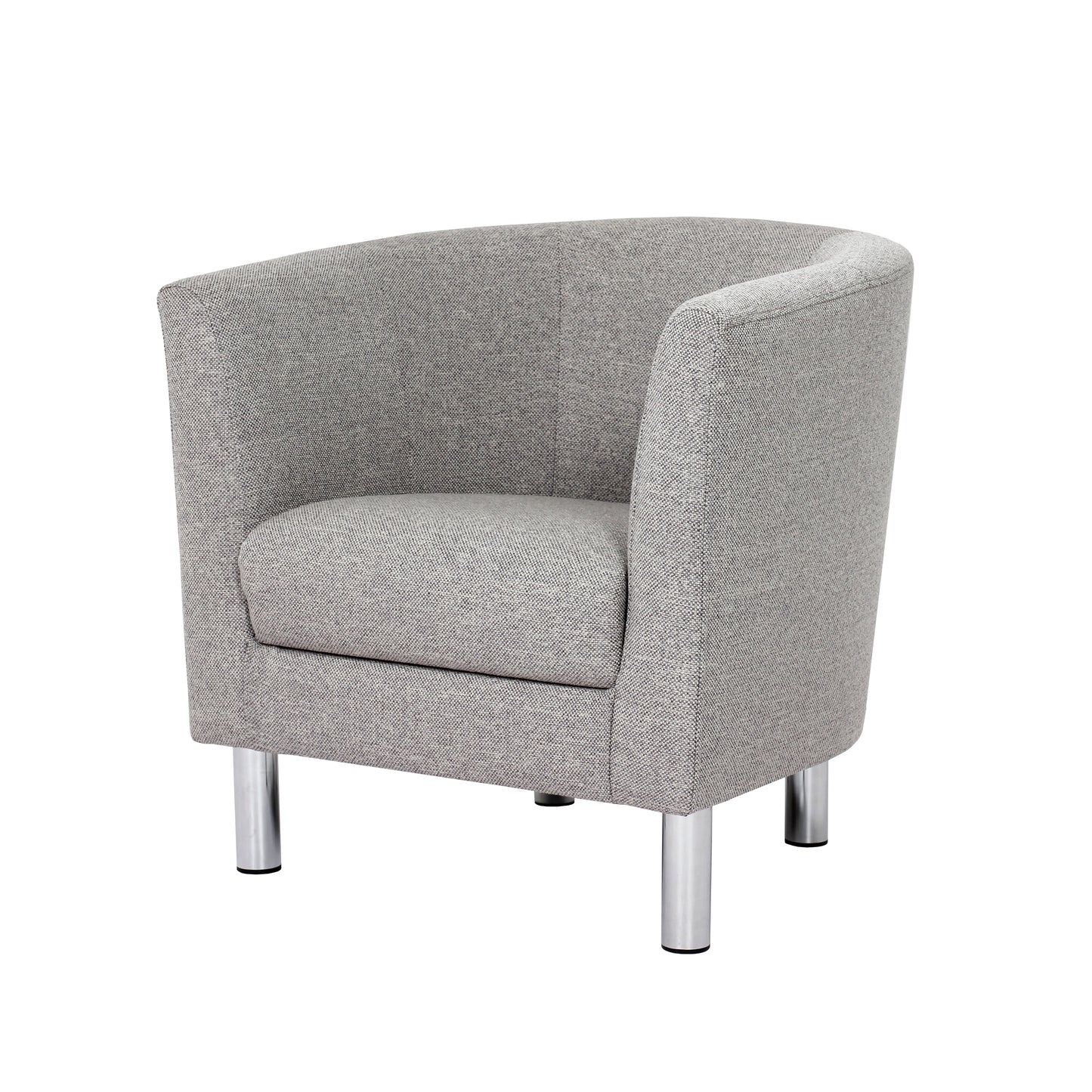 Contemporary Armchair with Chrome Legs - Cleveland Collection