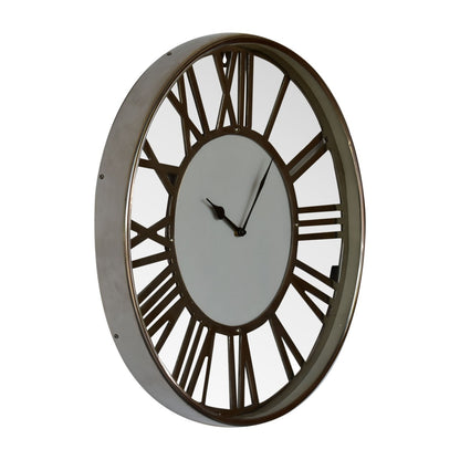 White and Chrome Wall Clock