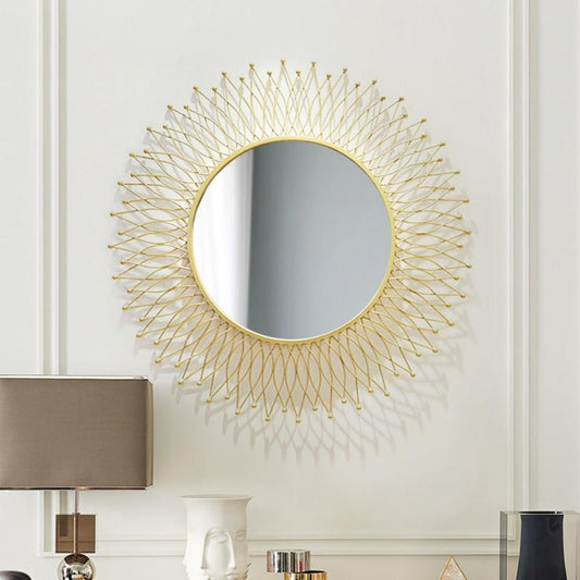 Geometric Golden Wall Mirror - Delight Fittings