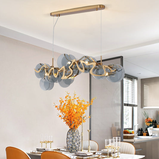 Smoky Grey Glass Chandelier - Delight Fittings