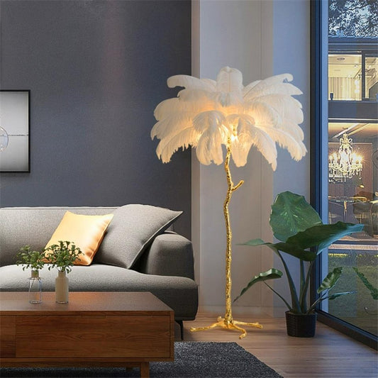 Luxury Ostrich Feather Lamp - Delight Fittings