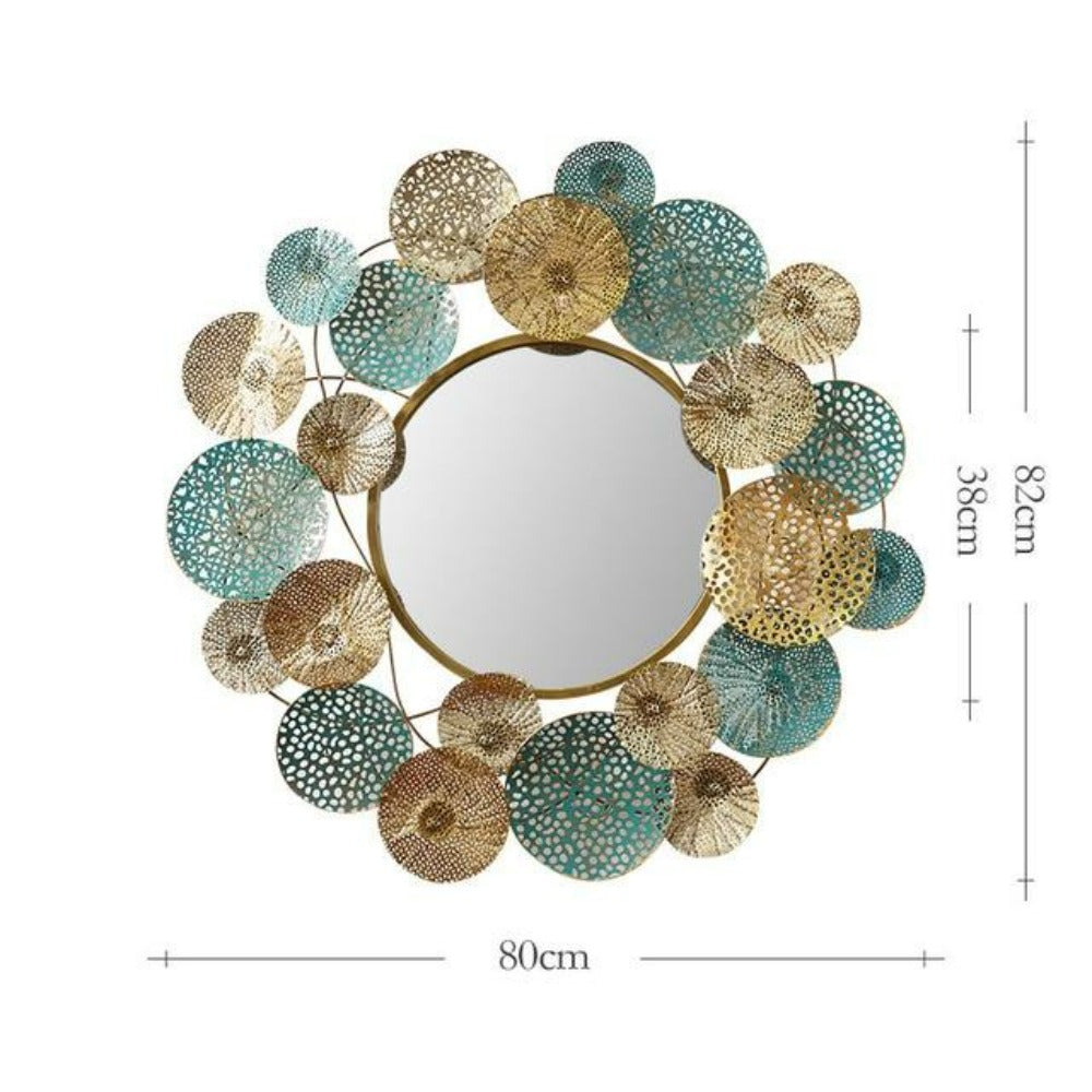 Elegant Boho Chic Circular Wall Mirror - Delight Fittings