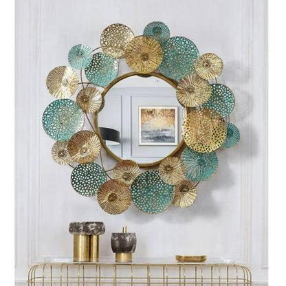 Elegant Boho Chic Circular Wall Mirror - Delight Fittings