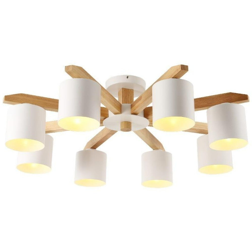 Retro Modern Wooden Chandelier - Delight Fittings