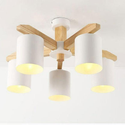 Retro Modern Wooden Chandelier - Delight Fittings