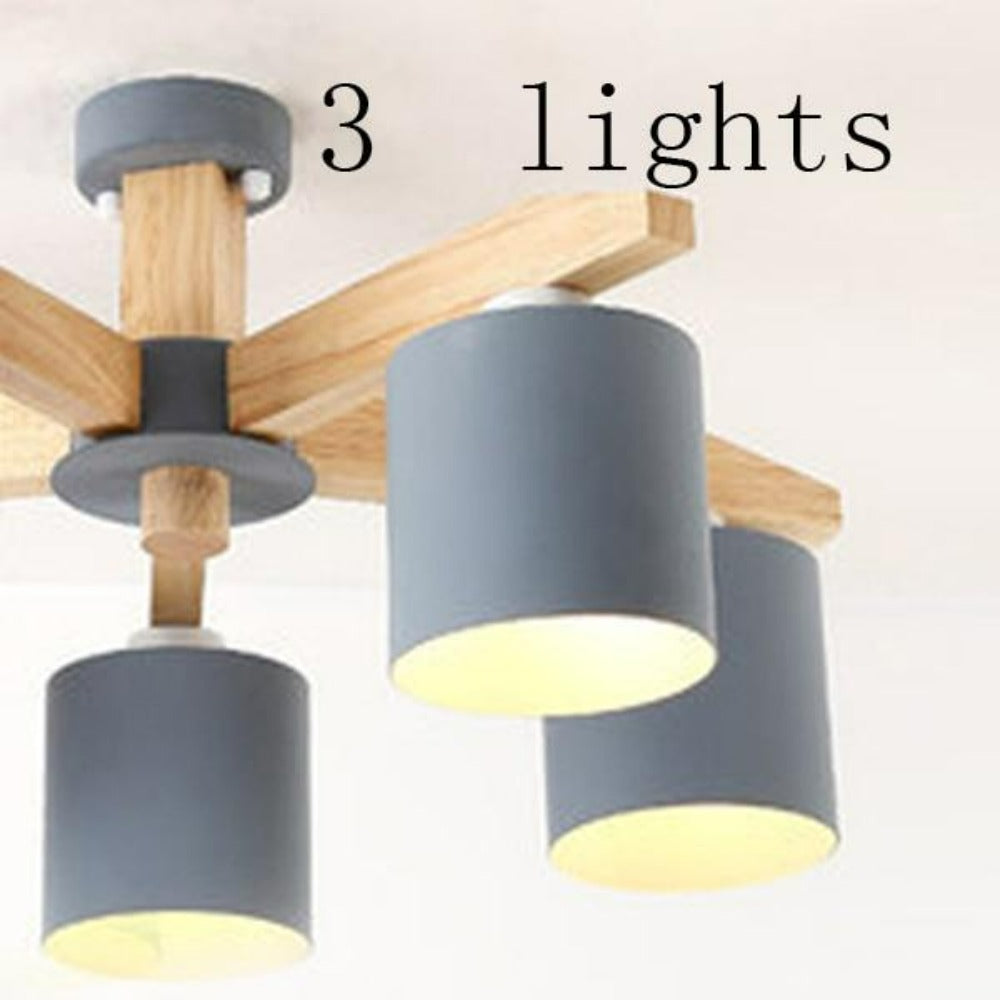 Retro Modern Wooden Chandelier - Delight Fittings