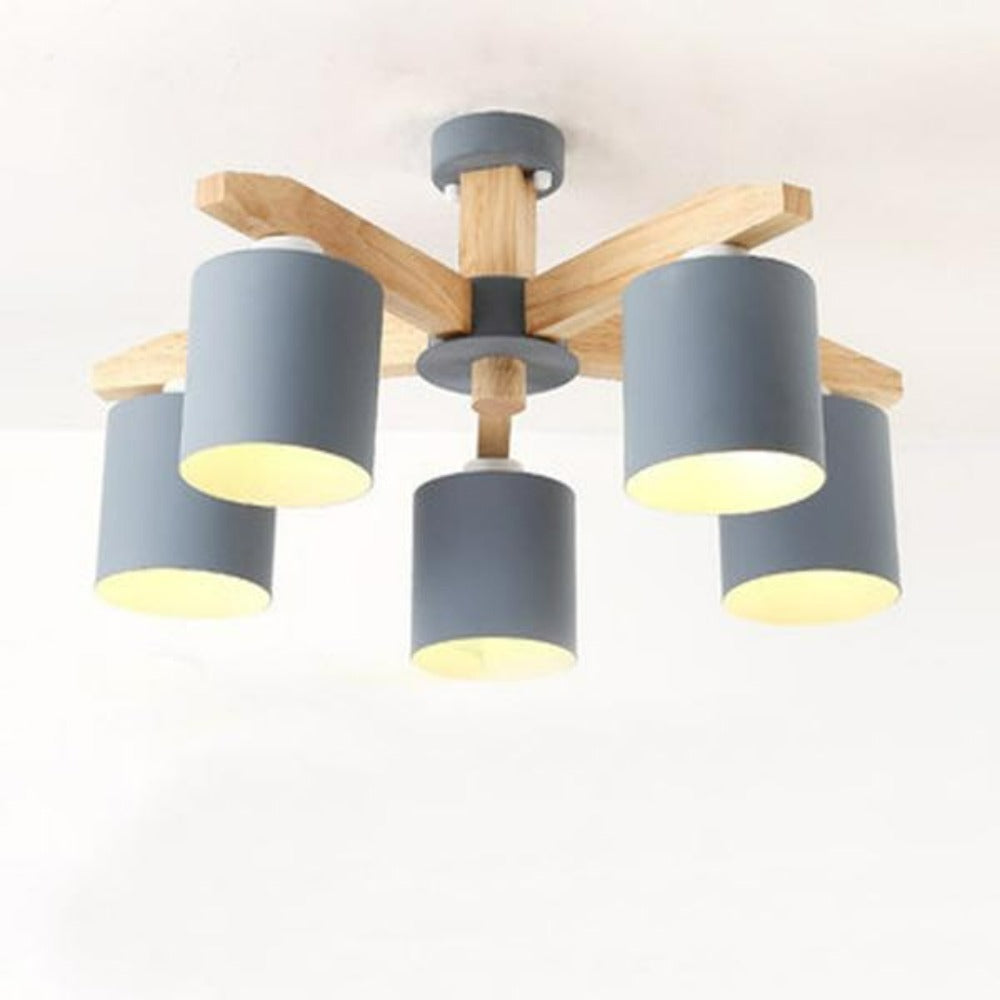 Retro Modern Wooden Chandelier - Delight Fittings