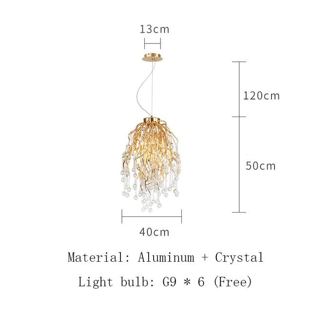 Living Room Crystal Chandelier Lighting - Delight Fittings