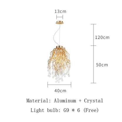 Living Room Crystal Chandelier Lighting - Delight Fittings