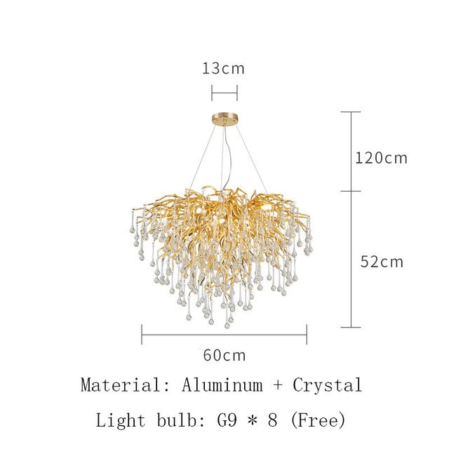 Living Room Crystal Chandelier Lighting - Delight Fittings