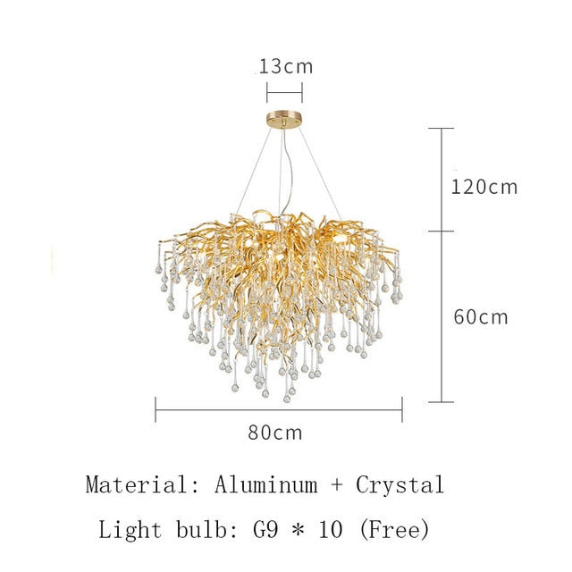 Living Room Crystal Chandelier Lighting - Delight Fittings