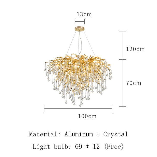 Living Room Crystal Chandelier Lighting - Delight Fittings