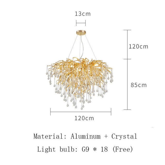 Living Room Crystal Chandelier Lighting - Delight Fittings