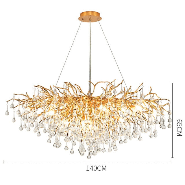 Living Room Crystal Chandelier Lighting - Delight Fittings